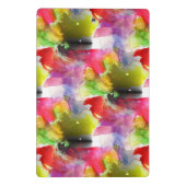 Entwurfsbeschaffenheit rot, gelbes Aquarell Mini Klemmbrett (Rückseite)