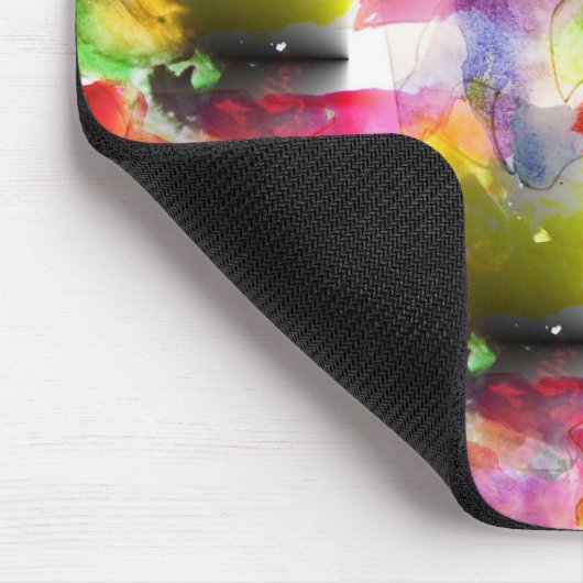 Entwurfsbeschaffenheit rot, gelbes Aquarell Mousepad (Ecke)