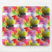 Entwurfsbeschaffenheit rot, gelbes Aquarell Mousepad (Vorne)