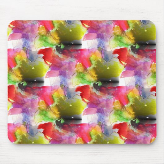 Entwurfsbeschaffenheit rot, gelbes Aquarell Mousepad (Vorne)