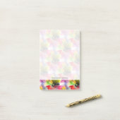 Entwurfsbeschaffenheit rot, gelbes Aquarell Post-it Klebezettel (Auf Schreibtisch)