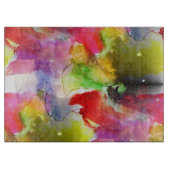 Entwurfsbeschaffenheit rot, gelbes Aquarell Schneidebrett (Vorderseite)