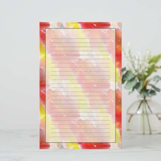 Entwurfsbeschaffenheits-Aquarellhintergrund Briefpapier (Stehend Vorderseite)