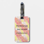 Entwurfsbeschaffenheits-Aquarellhintergrund Gepäckanhänger (Rückseite vertikal)