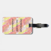 Entwurfsbeschaffenheits-Aquarellhintergrund Gepäckanhänger (Rückseite horizontal)