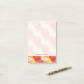 Entwurfsbeschaffenheits-Aquarellhintergrund Post-it Klebezettel (Auf Schreibtisch)