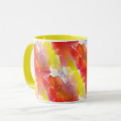 Entwurfsbeschaffenheits-Aquarellhintergrund Tasse (Vorderseite Links)