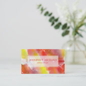 Entwurfsbeschaffenheits-Aquarellhintergrund Visitenkarte (Stehend Vorderseite)