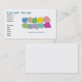 Entwurfsfarbmalerpinsel-Muster Geschäft Karte-sta Visitenkarte (Vorne/Hinten)