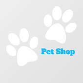 Entwurfsfenster für White Paw Prints Fensteraufkleber (Blatt)