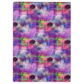 Entwurfsgrün, lila Beschaffenheit Watercolor Klemmbrett (Rückseite)