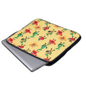 Entwurfsmuster mit niedlichem Fruchtcharakter Laptopschutzhülle (Vorne Knopf)