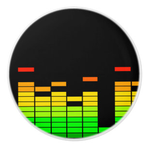 Entzerrer-Schwingungen vom Schlag von DJ-Musik Keramikknauf