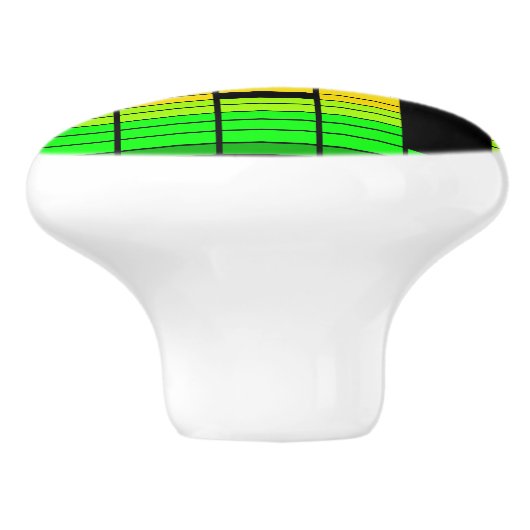 Entzerrer-Schwingungen vom Schlag von DJ-Musik Keramikknauf (Seitenansicht)