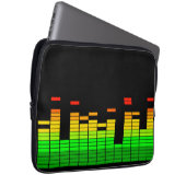 Entzerrer-Schwingungen vom Schlag von DJ-Musik Laptopschutzhülle (Vorne Rechts)