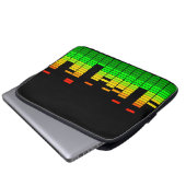 Entzerrer-Schwingungen vom Schlag von DJ-Musik Laptopschutzhülle (Vorne Knopf)