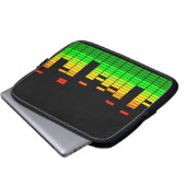 Entzerrer-Schwingungen vom Schlag von DJ-Musik Laptopschutzhülle (Vorne Knopf)