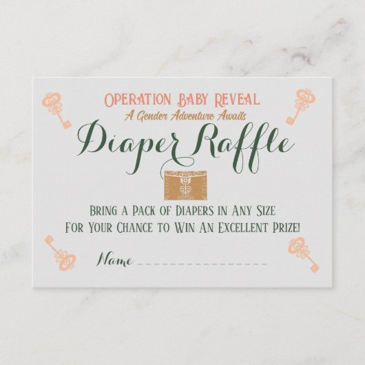 Entziehungsgeschlecht offenbart Windelkniffel Begleitkarte (Vorderseite)