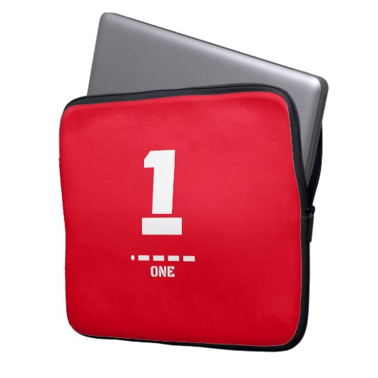 Entzifferung des Morse Code 1-One NATO Laptopschutzhülle (Vorderseite Links)