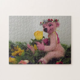 Entzückeder pink Troll von MyTopTeddy Puzzle