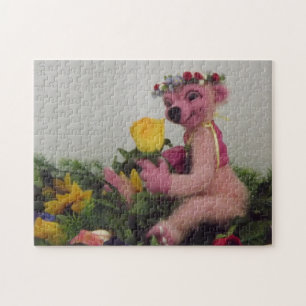 Entzückeder pink Troll von MyTopTeddy Puzzle