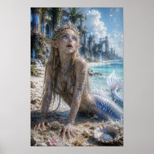 Entzücken / Meerjungfrau / Weiße Strände Poster