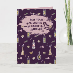 Entzückend seltsame Halloween-Grußkarte Karte