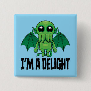 Entzückend süßes Cthulhu-Monster Button
