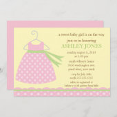 Entzückende Baby-KleiderBabyparty Einladung (Vorne/Hinten)