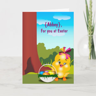 Entzückende Baby-Küken-Ostern-Karte Feiertagskarte