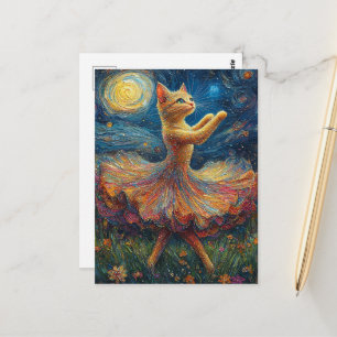 Entzückende Ballerina-Kitty Postkarte
