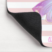 Entzückende Ballerina Rosa Weiße Streifen Mousepad (Ecke)