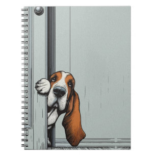 Entzückende Basset Hound-Hunde-Wandkunst Notizblock