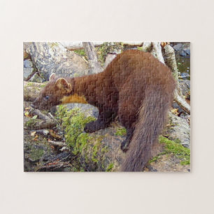 Entzückende Baummarder-Waldszene Natur Puzzle