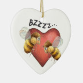 Entzückende Bienen und Herz-Form Keramik Ornament (Rechts)