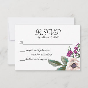 Entzückende Blüten RSVP Karte