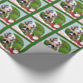 Entzückende Border-Collie-Ren-Weihnachtsverpackung Geschenkpapier (Ecke)