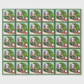 Entzückende Border-Collie-Ren-Weihnachtsverpackung Geschenkpapier (Flach)
