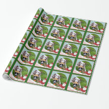 Entzückende Border-Collie-Ren-Weihnachtsverpackung