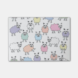 Entzückende bunte Schafe Post-it Klebezettel