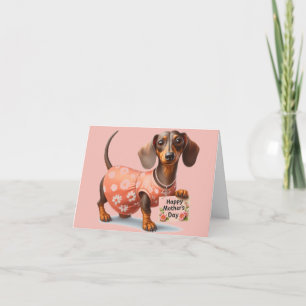 Entzückende Dachshund Muttertags-Karte Karte
