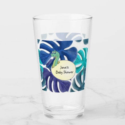 Entzückende Dinosaurier-Baby-Party Glas (Vorderseite)