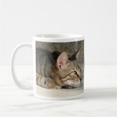 Entzückende durchdachte Tabby-Katzen-Tasse Kaffeetasse (Links)