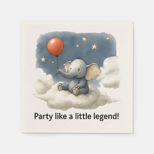 🎈Entzückende Elefanten-Feier Servietten 🐘✨ (Vorderseite)