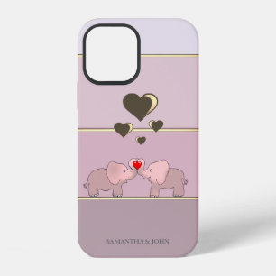 Entzückende Elefanten in Liebe iPhone 12 Hülle