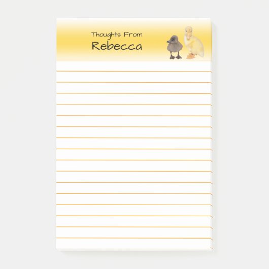 Entzückende Entlein-Fotografie gezeichnet Post-it Klebezettel (Vorderseite)