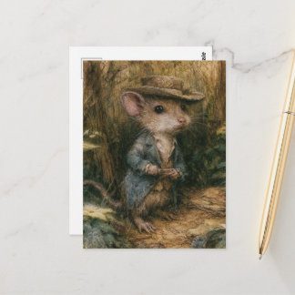 Entzückende Fantasy-Maus Postkarte
