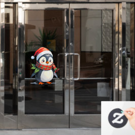 Entzückende Frohe Weihnachten Pinguin Shop Dekorat Fensteraufkleber