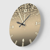 Entzückende glänzende Folie Confetty oder Diamant Große Wanduhr (Winkel)