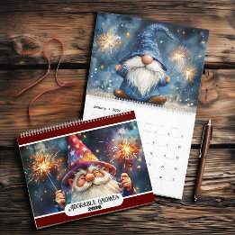 Entzückende Gnome 2027 Mittel Zwei Seiten Kalender